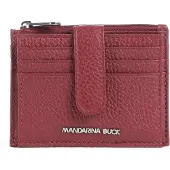 Mandarina Duck Mellow Leather Card 1 Wallet Rouge Femme