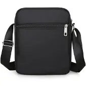 INF Sac à bandoulière en nylon pour homme Six fermetures à glissière