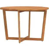 vidaXL Table de jardin ronde Ø110x75 cm Bois massif Acacia