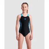 Arena Filles, Maillot de bain, GIRL "S OPENINGS SWIMSUIT BLACK-TURQUOISE Taille : 116, Noir, Turquoise, (116)
