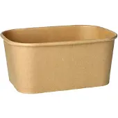 Papstar Pots d'emballage rectangulaires, Contenant à usage unique, Marron