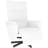 vidaXL Fauteuil relax avec repose-pieds Blanc Similicuir
