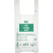 Papstar Sac de transport pour chemises, en film bio, transparent, Emballage alimentaire, Transparent
