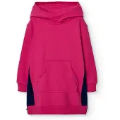 Boboli Fleece Combined Long Sleeve Dress Rose 12 Years Fille
