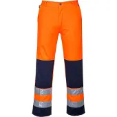 Portwest Pantalon Haute visibilité à genouillère Texo SEVILLE Orange / Marine XL