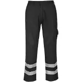 Portwest Pantalon à genouilères Iona bandes réfléchissantes Noir XXL