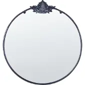 Beliani Miroir SOMMANT Rond Noir