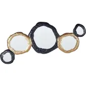 Beliani Miroir CHARNY Métal Noir-doré