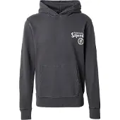 Superdry pour homme. M2014390A Sweatshirt Tokyo Narrative Loose hood noir (M), Casuel, Coton