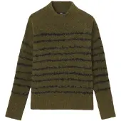 Le Temps des Cerises Pull-over 'August' olive / noir