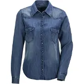 MADELEINE Chemisier bleu denim