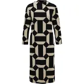 MADELEINE Robe beige / noir