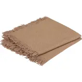 Atmosphera Serviette De Table À Franges X 2 Coton Lin 40x40 Cm