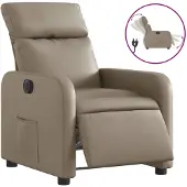 vidaXL Fauteuil relax électrique cappuccino brun similicuir