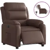 vidaXL Fauteuil relax électrique marron similicuir