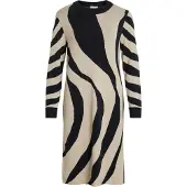 Vila Tif Long Sleeve Midi Dress Beige S Femme