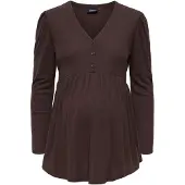 ONLY Maternity Chemisier 'OLMCamoni' marron