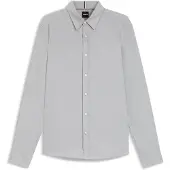 BOSS Chemise Regular en flanelle de coton mélangé
