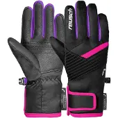 Reusch Gants de sport 'Dan' violet foncé / rose / noir / blanc