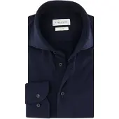 Profuomo Chemise 'Knitted' bleu marine