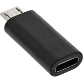 InLine 33302I changeur de genre de câble micro USB male USB C Noir