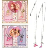 TOPModel - BFF Necklace With Boots and Hat COWGIRL - Pink, Purple, (Acier inoxydable)