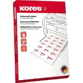 Kores Étiquette L10537R 105x37mm rouge 1.600 pcs/paquet
