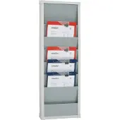 Eichner Planificateur d'atelier , 1 voie, 6 rails, pour jusqu'à 6 pochettes de commande au format A4, L 315 x H 900 mm, plastique, gris