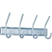 Alco Armoire de fixation murale 130 x 70 x 315 mm (L x H x P) 4 crochets en acier inoxydable argent