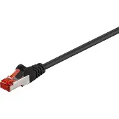 Goobay Câble patch CAT 6, S/FTP (PiMF), noir, 5 m - Conducteur en cuivre (CU), gaine de câble sans halogène (LSZH)