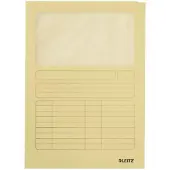 Leitz Présentoir, DIN A4, en carton, avec fenêtre, jaune 160 g/m², dessus avec impression inscriptible (A4, 100x)