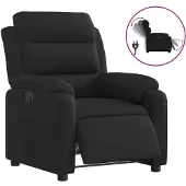 vidaXL Fauteuil relax électrique noir tissu
