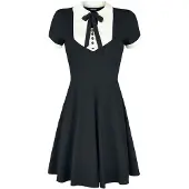 Jawbreaker Robe courte Gothic de - Robe In A Mood - XS - 3XL - pour Femme - noir/blanc - Taille M