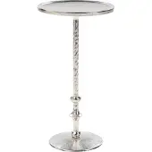 Beliani Table d'appoint ronde en métal argenté, forme géométrique, table d'appoint moderne