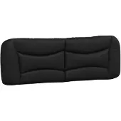 vidaXL Coussin de tête de lit "Hvar" noir 152 cm similicuir