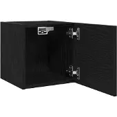 vidaXL Étagère murale pour téléviseur, lot de 2, chêne noir, 30,5 x 30 x 30 cm