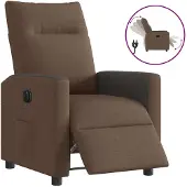 vidaXL Fauteuil relax électrique marron Tissu