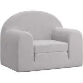 vidaXL Canapé-lit pour enfants Gris clair Peluche douce