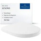Villeroy & Boch Siège de WC O.novo Charnières en acier inoxydable - Blanc alpin - 9M396101