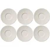 Villeroy & Boch Set d'avantages 6 pièces Manufacture Rock blanc Soucoupe moka/espresso Premium Porcelain blanc 1042401430