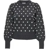 ONLY Pull-over 'JDYSigrid' gris foncé / blanc cassé
