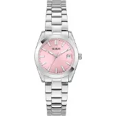 GUESS Montre à affichage analogique 'Alice' rose / argent