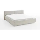 Meise Kubrik lit double 180x200cm velours côtelé - beige
