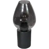 Mexlite Lampe de table - noir - Bloeba - verre métal - Ø 15cm - E27 - 4378ZW -