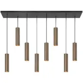 Highlight Dining room pendant lamp Perugia bronze - 8x GU10
