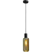 Masterlight Lampe suspendue noire Bounty avec verre cylindrique