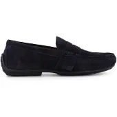 Ralph Lauren pour homme. 803893741001 Mocassins en cuir Reynold marine (41), Plat, Lacets, Casuel