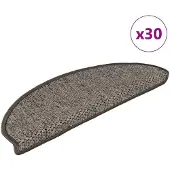 vidaXL Tapis d'escalier autocollants 30 pcs 65x21x4 cm marron beige