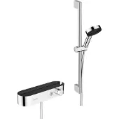 Hansgrohe Pulsify Select S barre de douche avec douchette 10,5cm 3 fonctions de jet chrome brillant