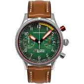 Bauhaus 2576-4 Montre Homme Aviation Eurofighter Chronographe Marron/Vert